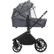 Carucior 3 in 1, Lionelo, Mika Plus, Cadru din aluminiu, Cu landou intarit si salteluta moale, Cu scoica auto testata ADAC, Reversibil, Cu sistem de ventilatie 3D, Cu accesorii, Pana la 22 kg, EN1888-1 EN1888-2 EN1466 ECE R129, Gri