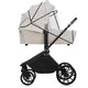 Carucior 3 in 1, Lionelo, Mika Plus, Cadru din aluminiu, Cu landou intarit si salteluta moale, Cu scoica auto testata ADAC, Reversibil, Cu sistem de ventilatie 3D, Cu accesorii, Pana la 22 kg, EN1888-1 EN1888-2 EN1466 ECE R129, Bej