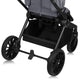 Carucior 3 in 1, Lionelo, Mika Plus, Cadru din aluminiu, Cu landou intarit si salteluta moale, Cu scoica auto testata ADAC, Reversibil, Cu sistem de ventilatie 3D, Cu accesorii, Pana la 22 kg, EN1888-1 EN1888-2 EN1466 ECE R129, Gri