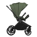 Carucior 3 in 1, Lionelo, Mika Plus, Cadru din aluminiu, Cu landou intarit si salteluta moale, Cu scoica auto testata ADAC, Reversibil, Cu sistem de ventilatie 3D, Cu accesorii, Pana la 22 kg, EN1888-1 EN1888-2 EN1466 ECE R129, Verde