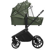 Carucior 3 in 1, Lionelo, Mika Plus, Cadru din aluminiu, Cu landou intarit si salteluta moale, Cu scoica auto testata ADAC, Reversibil, Cu sistem de ventilatie 3D, Cu accesorii, Pana la 22 kg, EN1888-1 EN1888-2 EN1466 ECE R129, Verde