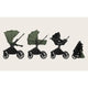 Carucior 3 in 1, Lionelo, Mika Plus, Cadru din aluminiu, Cu landou intarit si salteluta moale, Cu scoica auto testata ADAC, Reversibil, Cu sistem de ventilatie 3D, Cu accesorii, Pana la 22 kg, EN1888-1 EN1888-2 EN1466 ECE R129, Verde