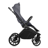Carucior 3 in 1, Lionelo, Mika Plus, Cadru din aluminiu, Cu landou intarit si salteluta moale, Cu scoica auto testata ADAC, Reversibil, Cu sistem de ventilatie 3D, Cu accesorii, Pana la 22 kg, EN1888-1 EN1888-2 EN1466 ECE R129, Gri