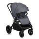 Carucior 3 in 1, Lionelo, Mika Plus, Cadru din aluminiu, Cu landou intarit si salteluta moale, Cu scoica auto testata ADAC, Reversibil, Cu sistem de ventilatie 3D, Cu accesorii, Pana la 22 kg, EN1888-1 EN1888-2 EN1466 ECE R129, Gri