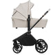 Carucior 3 in 1, Lionelo, Mika Plus, Cadru din aluminiu, Cu landou intarit si salteluta moale, Cu scoica auto testata ADAC, Reversibil, Cu sistem de ventilatie 3D, Cu accesorii, Pana la 22 kg, EN1888-1 EN1888-2 EN1466 ECE R129, Bej