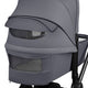 Carucior 3 in 1, Lionelo, Mika Plus, Cadru din aluminiu, Cu landou intarit si salteluta moale, Cu scoica auto testata ADAC, Reversibil, Cu sistem de ventilatie 3D, Cu accesorii, Pana la 22 kg, EN1888-1 EN1888-2 EN1466 ECE R129, Gri