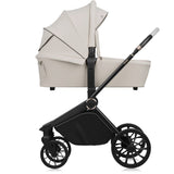 Carucior 3 in 1, Lionelo, Mika Plus, Cadru din aluminiu, Cu landou intarit si salteluta moale, Cu scoica auto testata ADAC, Reversibil, Cu sistem de ventilatie 3D, Cu accesorii, Pana la 22 kg, EN1888-1 EN1888-2 EN1466 ECE R129, Bej