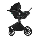 Carucior 3 in 1, Lionelo, Mika Plus, Cadru din aluminiu, Cu landou intarit si salteluta moale, Cu scoica auto testata ADAC, Reversibil, Cu sistem de ventilatie 3D, Cu accesorii, Pana la 22 kg, EN1888-1 EN1888-2 EN1466 ECE R129, Gri