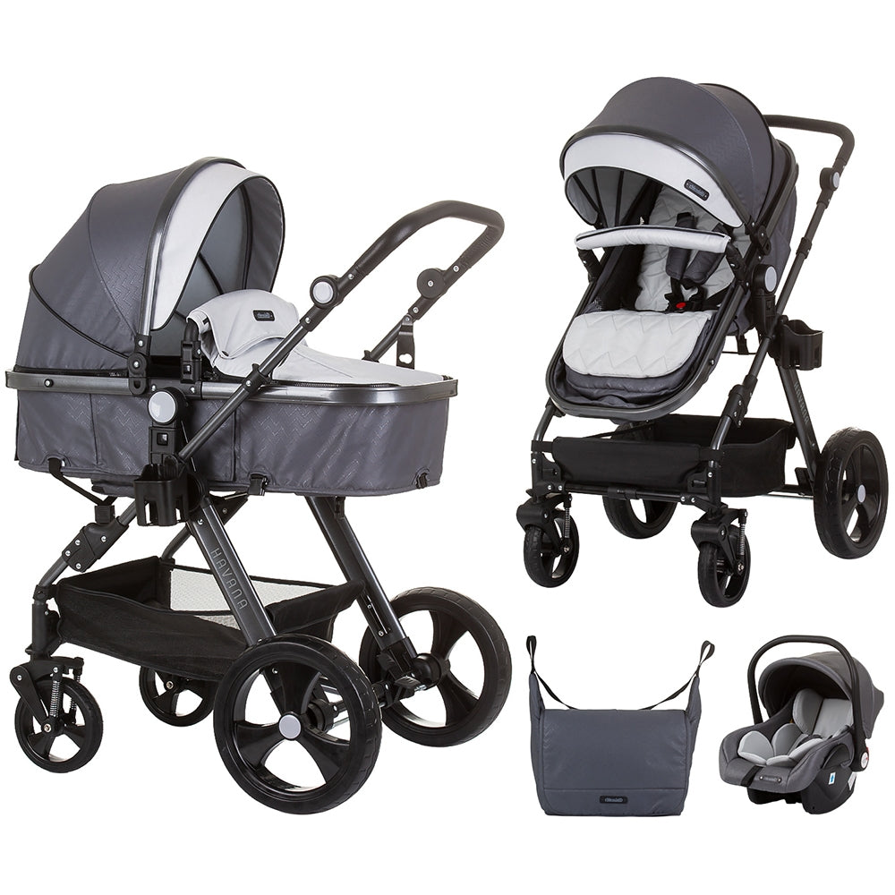 Carucior Chipolino Havana 3 in 1 silver grey - gogobaby.ro