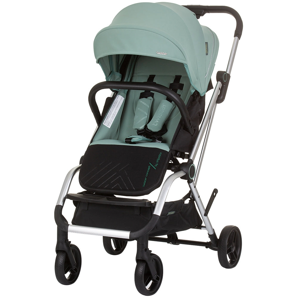 Carucior Chipolino Twister pastel green cu sezut rotativ - gogobaby.ro
