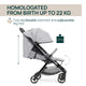 Carucior copii sport Chicco We 2, Pebble (Gri), 0luni+