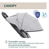 Carucior copii sport Chicco We 2, Pebble (Gri), 0luni+