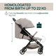 Carucior copii sport Chicco We 2, Sandshell, 0luni+