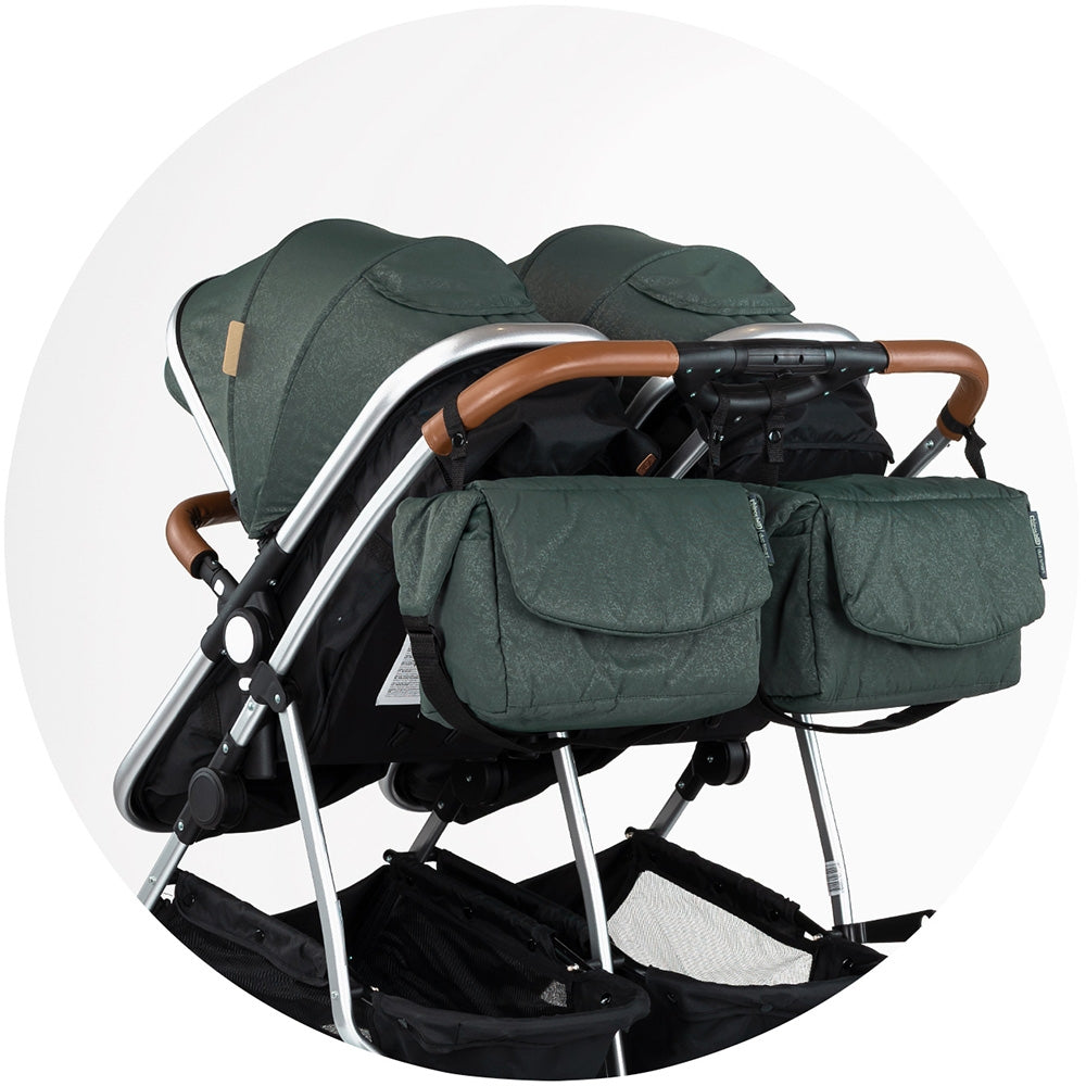 Carucior gemeni Chipolino Duo Smart 2 in 1 basil - gogobaby.ro