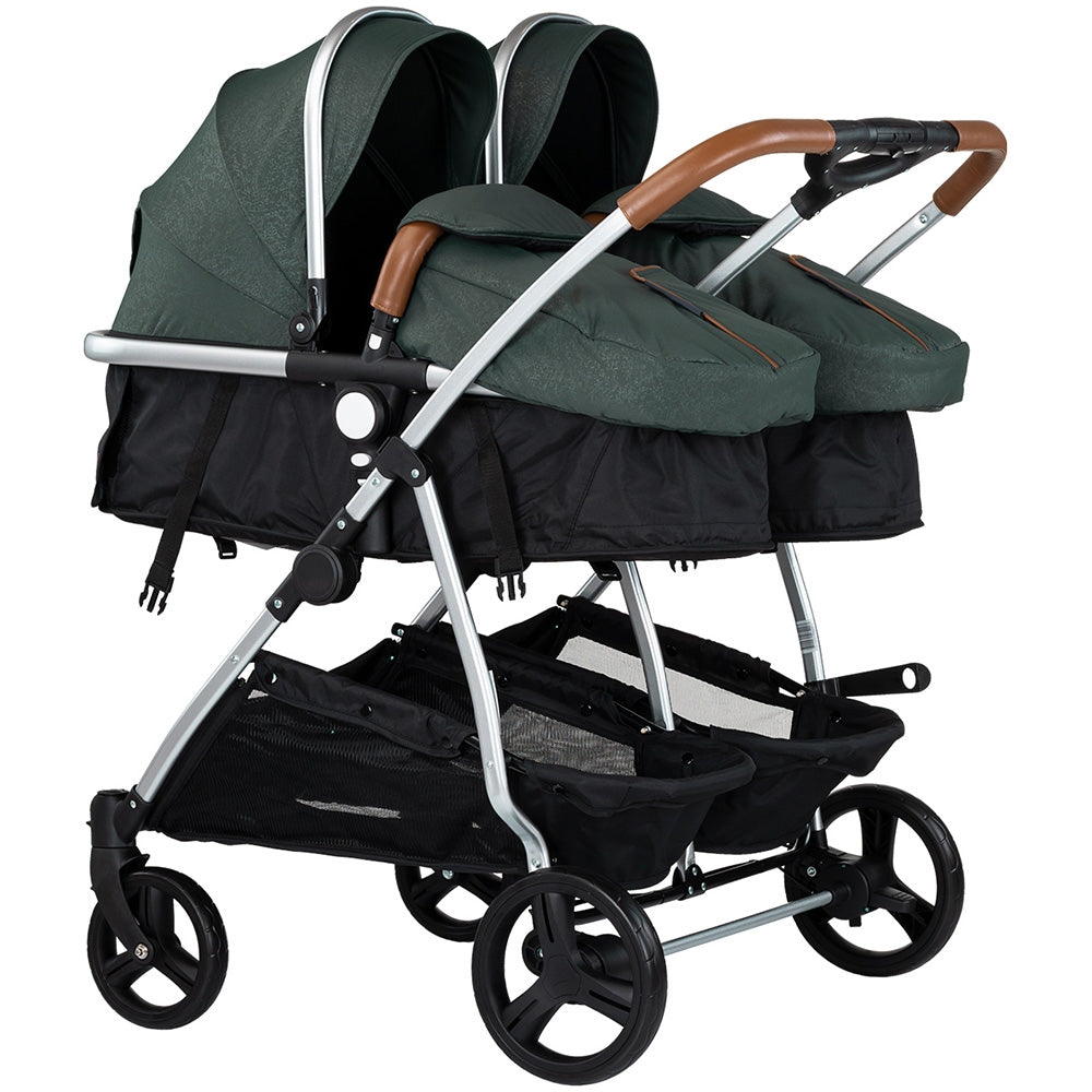 Carucior gemeni Chipolino Duo Smart 2 in 1 basil - gogobaby.ro