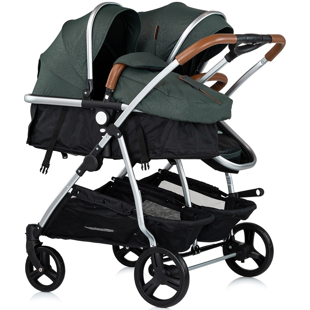 Carucior gemeni Chipolino Duo Smart 2 in 1 basil - gogobaby.ro