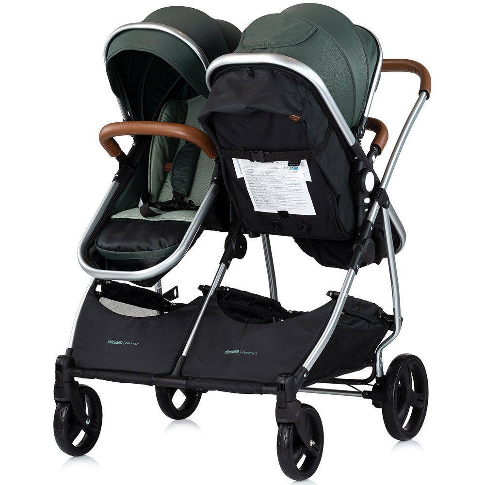 Carucior gemeni Chipolino Duo Smart 2 in 1 basil - gogobaby.ro