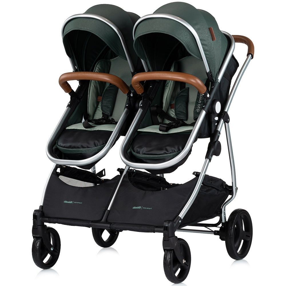 Carucior gemeni Chipolino Duo Smart 2 in 1 basil - gogobaby.ro