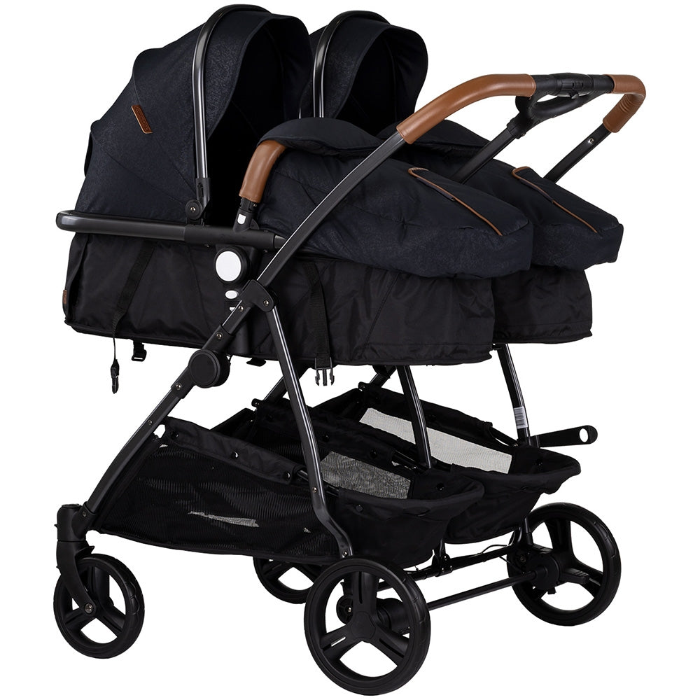 Carucior gemeni Chipolino Duo Smart 2 in 1 blackberry - gogobaby.ro