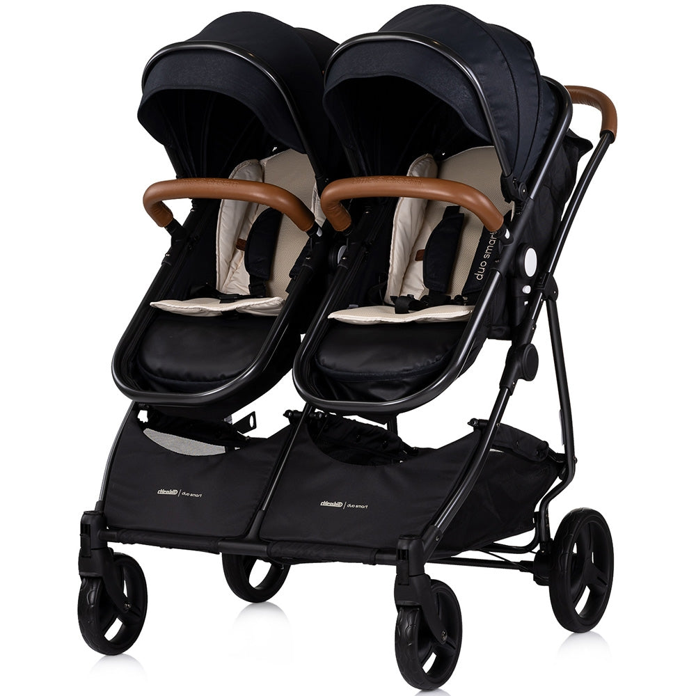 Carucior gemeni Chipolino Duo Smart 2 in 1 blackberry - gogobaby.ro