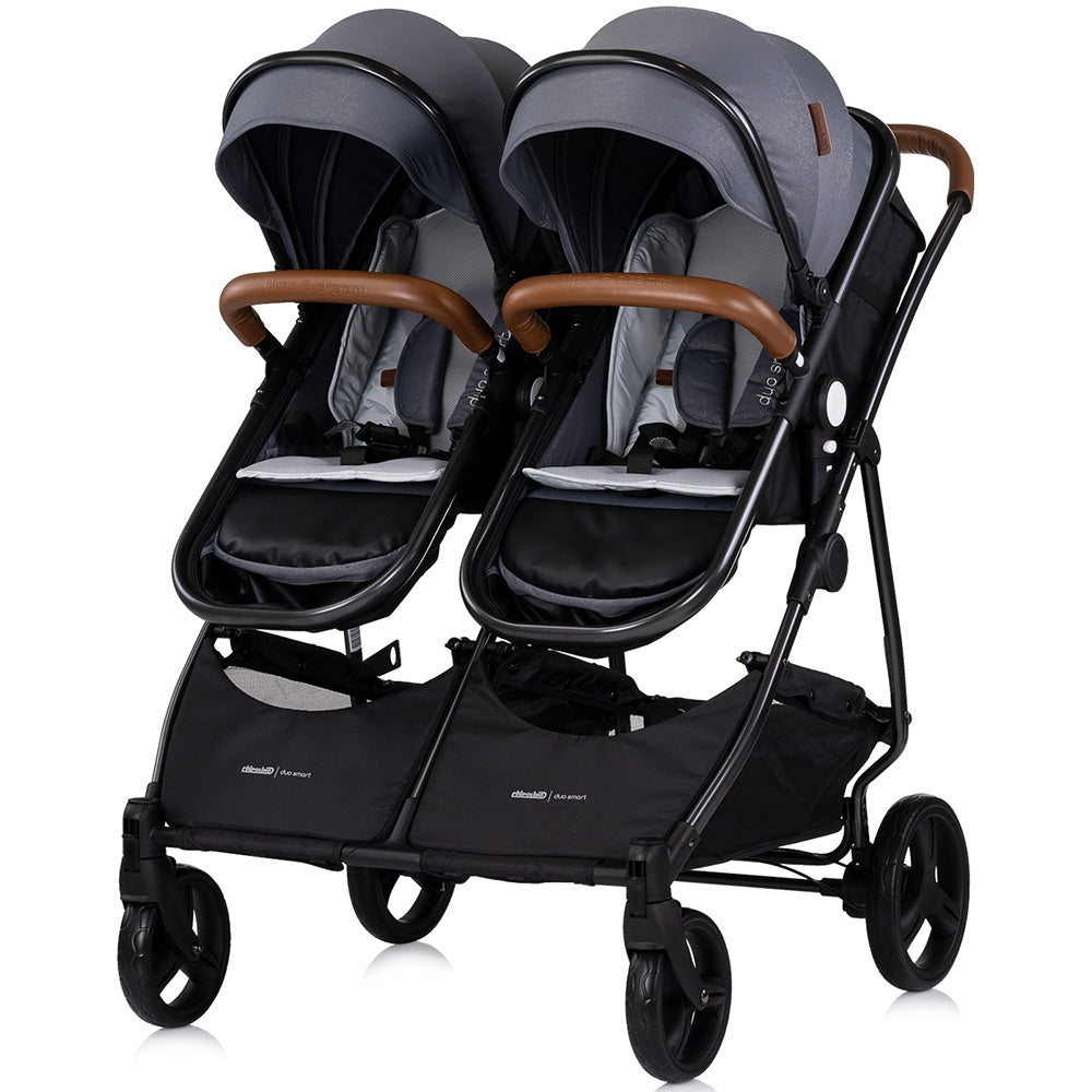 Carucior gemeni Chipolino Duo Smart 2 in 1 cloud - gogobaby.ro