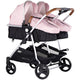 Carucior gemeni Chipolino Duo Smart 2 in 1 pink marshmallow
