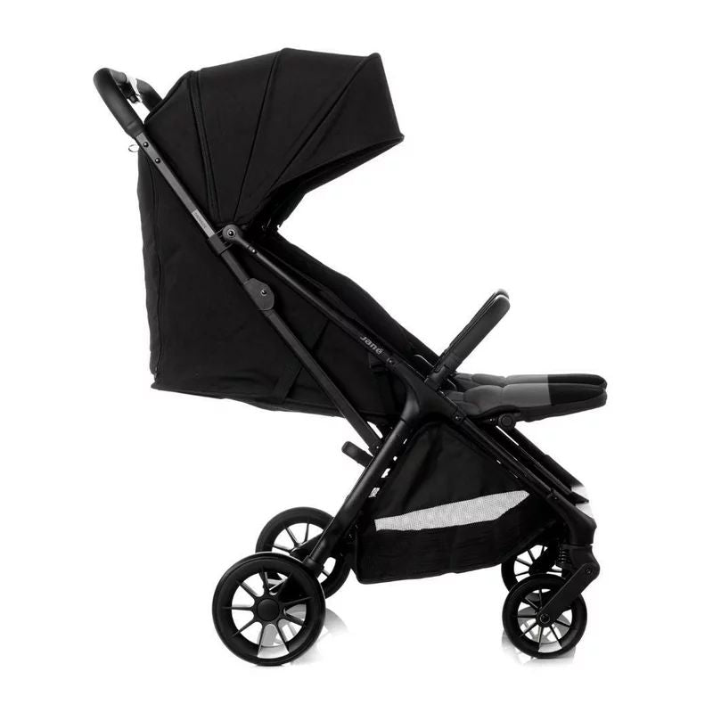 Carucior gemeni pliabil Twinside, Jane, Pliere rapida cu o mana, De la nastere pana la 22 Kg, Cu huse pentru ploaie, Spatare independente, Cu suspensii, Conform cu EN 1888-2:2018+A1:2023, Coal