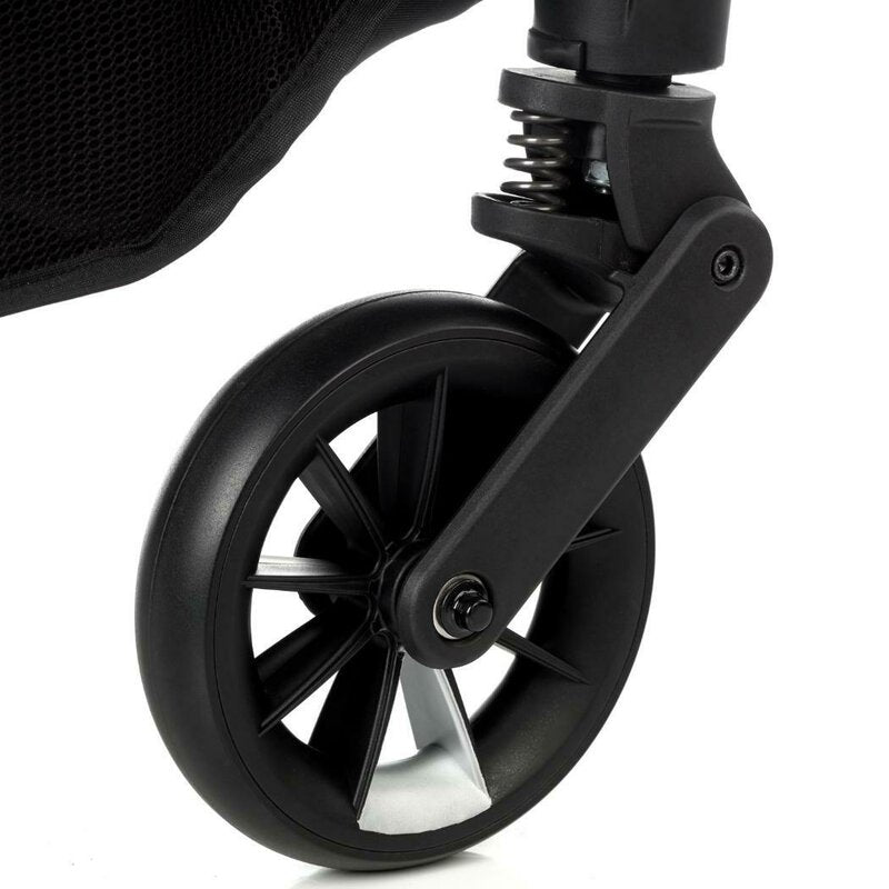 Carucior gemeni pliabil Twinside, Jane, Pliere rapida cu o mana, De la nastere pana la 22 Kg, Cu huse pentru ploaie, Spatare independente, Cu suspensii, Conform cu EN 1888-2:2018+A1:2023, Coal - gogobaby.ro