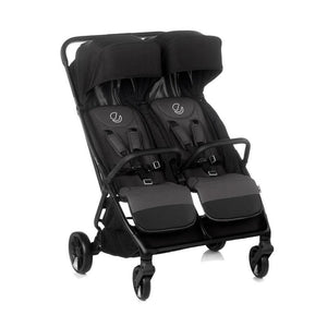 Carucior gemeni pliabil Twinside, Jane, Pliere rapida cu o mana, De la nastere pana la 22 Kg, Cu huse pentru ploaie, Spatare independente, Cu suspensii, Conform cu EN 1888-2:2018+A1:2023, Coal