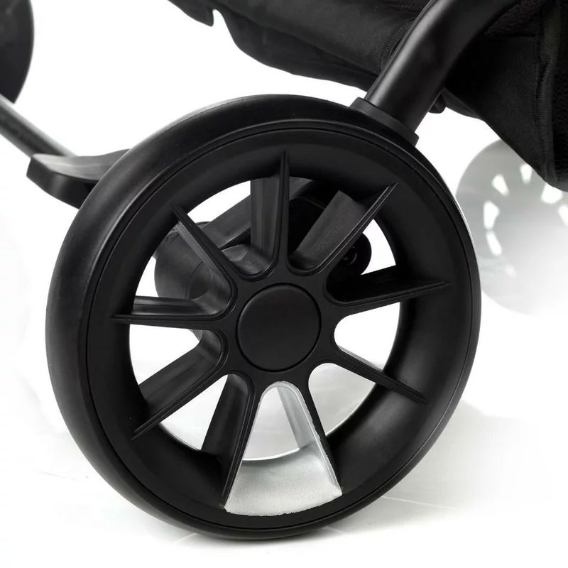 Carucior gemeni pliabil Twinside, Jane, Pliere rapida cu o mana, De la nastere pana la 22 Kg, Cu huse pentru ploaie, Spatare independente, Cu suspensii, Conform cu EN 1888-2:2018+A1:2023, Coal