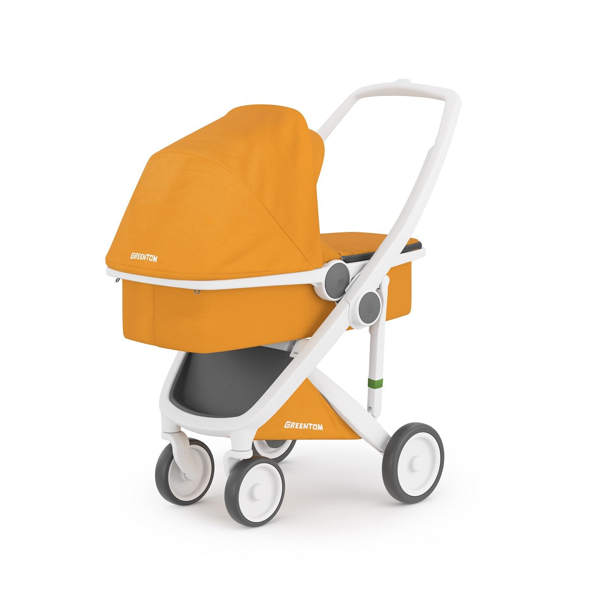 Carucior 2 In 1, Greentom, 100% Ecologic, White Sunflower - gogobaby.ro