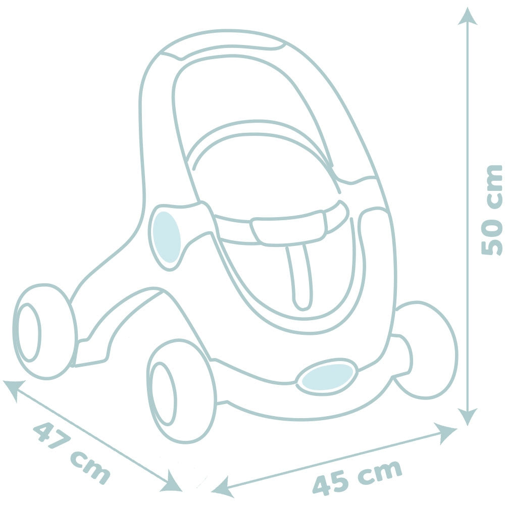 Carucior pentru papusi Smoby Baby Walker 3 in 1 cu papusa - gogobaby.ro