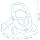 Carucior pentru papusi Smoby Baby Walker 3 in 1 cu papusa