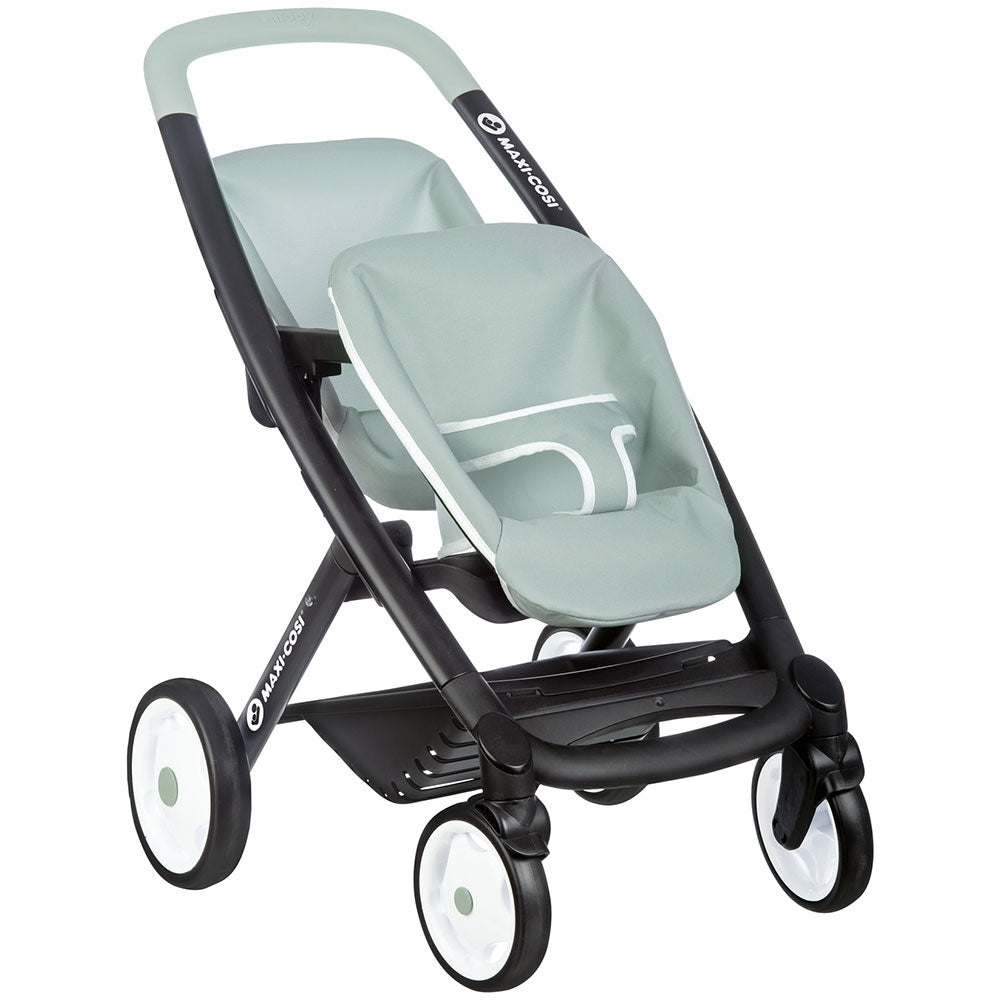 Carucior pentru papusi Smoby Maxi Cosi Twin albastru - gogobaby.ro