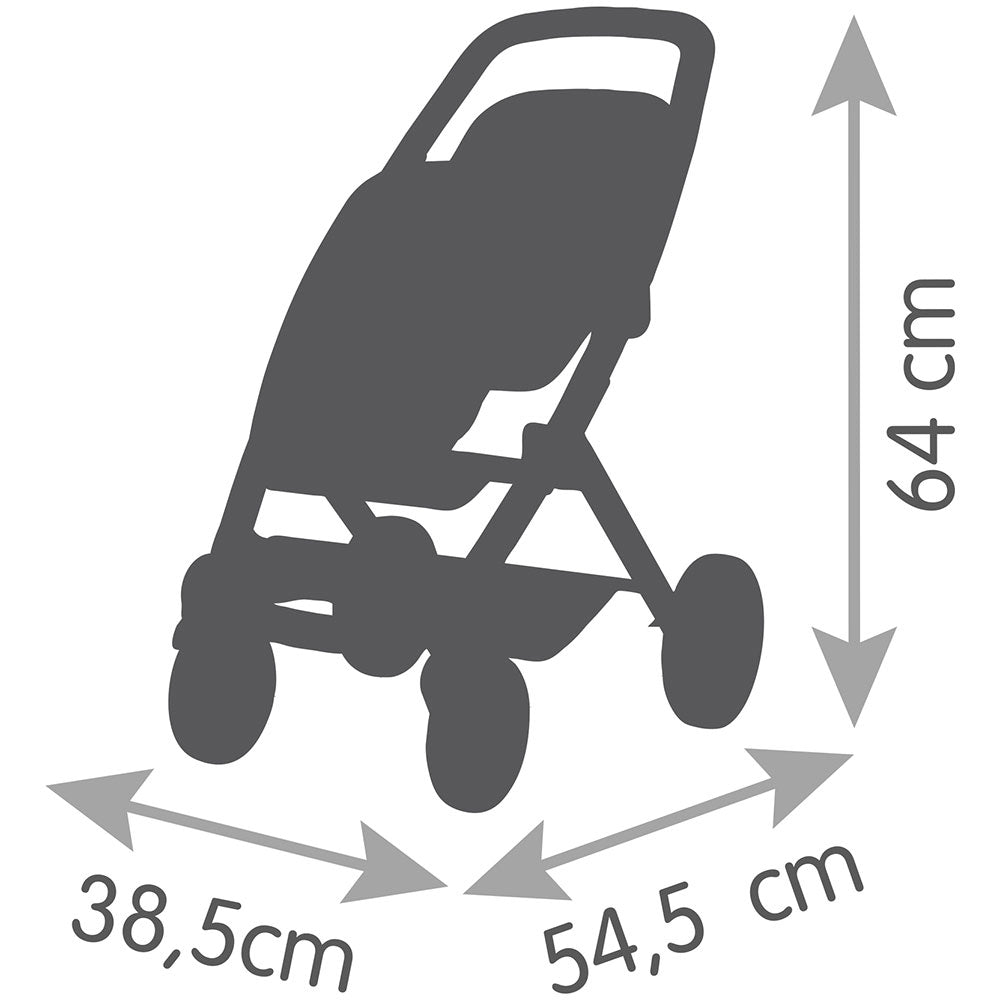Carucior pentru papusi Smoby Maxi Cosi Twin albastru - gogobaby.ro