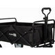 Carucior pliabil, FreeON, Pentru transportul diferitelor obiecte atat in casa, cat si in vacanta, Cu 2 buzunare, Maner reglabil 71-101 cm, Pana la 100 kg, 95x54x101 cm, Black