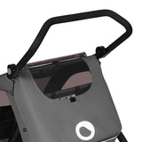 Carucior si remorca de bicicleta, Lionelo, Cama, Multifunctional, Pentru 1 sau 2 copii, Cu sistem de absorbtie a socurilor SIQ, Geamuri cu protectie solara, Gri