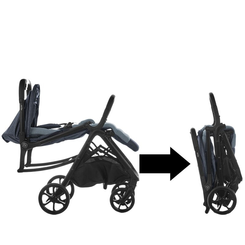 Carucior sport, Be Cool, Strike, Cu pliere automata, Roti cu suspensii, De la nastere pana la 22 Kg, 6.88 Kg, Be Azure