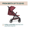 Carucior sport Chicco Urbino, Ruby (rosu), de la nastere pana la 22Kg