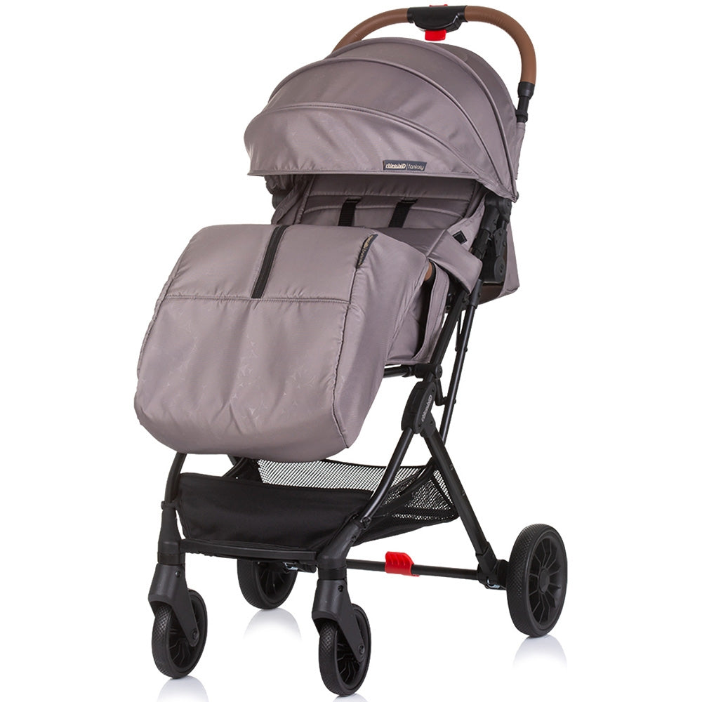 Carucior sport Chipolino Fantasy cu husa picioare tiramisu - gogobaby.ro