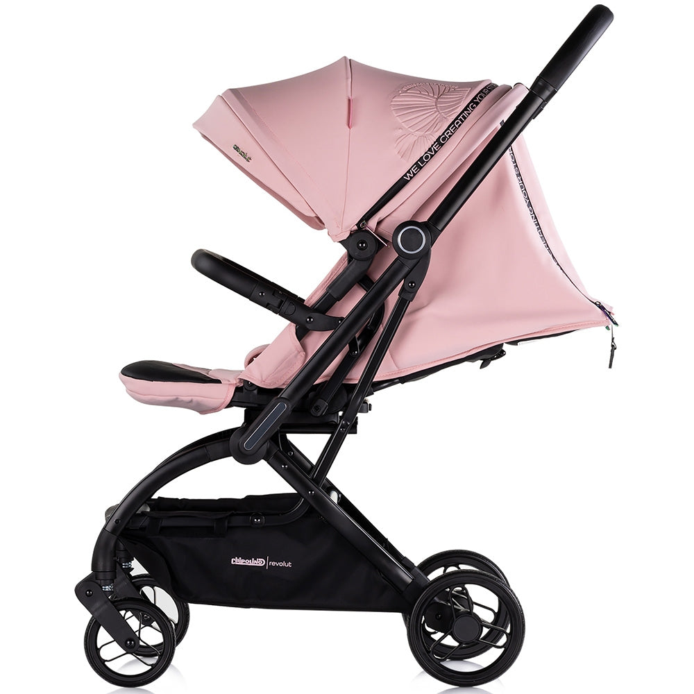 Carucior sport Chipolino Revolut cu sezut rotativ pink marshmallow - gogobaby.ro
