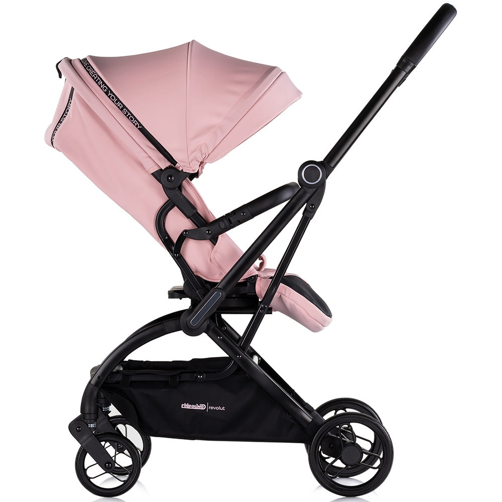 Carucior sport Chipolino Revolut cu sezut rotativ pink marshmallow - gogobaby.ro