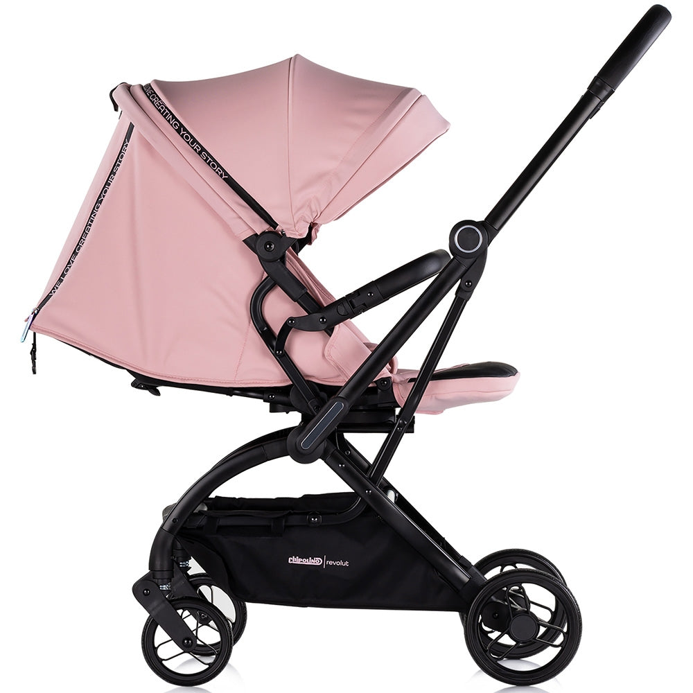 Carucior sport Chipolino Revolut cu sezut rotativ pink marshmallow - gogobaby.ro