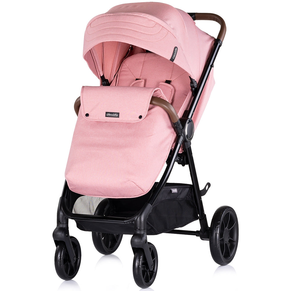 Carucior sport Chipolino Ultera cu husa picioare pink marshmallow - gogobaby.ro