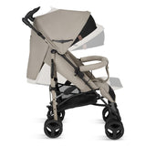 Carucior sport compact, Lionelo, Irma, Spatar ajustabil in 4 pozitii, Suport picioare reglabil, Manere rotative, Pliere tip umbrela, 6- 36 luni, Pana la 15 kg, Conform cu EN1888-1:2018, Bej