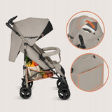 Carucior sport compact, Lionelo, Irma, Spatar ajustabil in 4 pozitii, Suport picioare reglabil, Manere rotative, Pliere tip umbrela, 6- 36 luni, Pana la 15 kg, Conform cu EN1888-1:2018, Bej