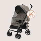 Carucior sport compact, Lionelo, Irma, Spatar ajustabil in 4 pozitii, Suport picioare reglabil, Manere rotative, Pliere tip umbrela, 6- 36 luni, Pana la 15 kg, Conform cu EN1888-1:2018, Bej