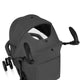 Carucior sport compact, Lionelo, Irma, Spatar ajustabil in 4 pozitii, Suport picioare reglabil, Manere rotative, Pliere tip umbrela, 6- 36 luni, Pana la 15 kg, Conform cu EN1888-1:2018, Gri inchis