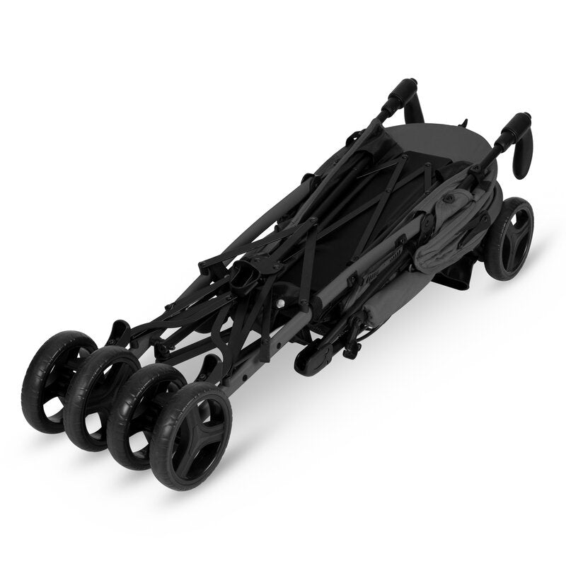 Carucior sport compact, Lionelo, Irma, Spatar ajustabil in 4 pozitii, Suport picioare reglabil, Manere rotative, Pliere tip umbrela, 6- 36 luni, Pana la 15 kg, Conform cu EN1888-1:2018, Gri inchis