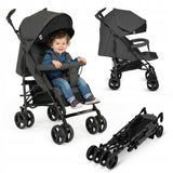 Carucior sport compact, Lionelo, Irma, Spatar ajustabil in 4 pozitii, Suport picioare reglabil, Manere rotative, Pliere tip umbrela, 6- 36 luni, Pana la 15 kg, Conform cu EN1888-1:2018, Gri inchis